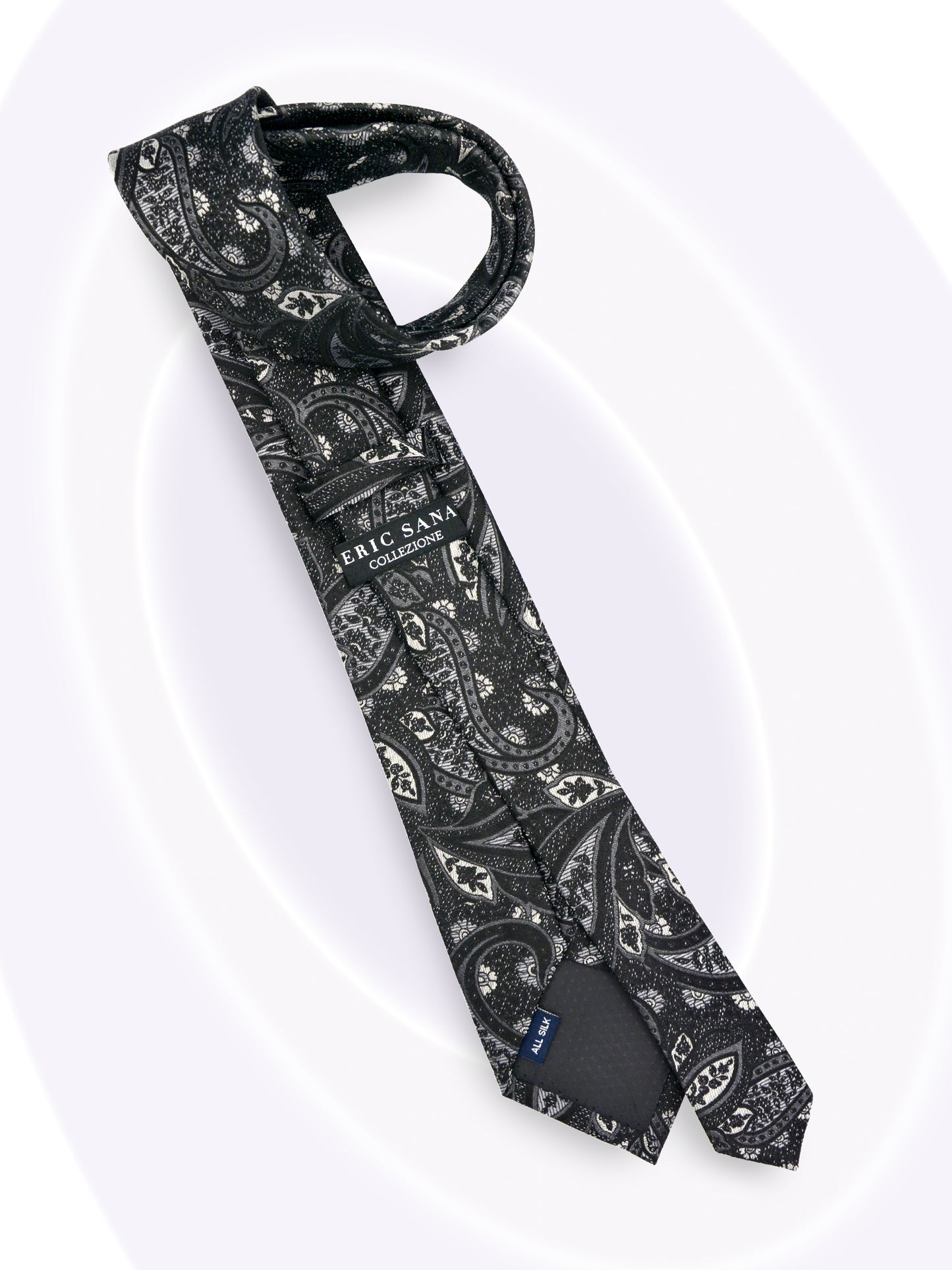SilkPaisleyTie_Black_GrayFlat