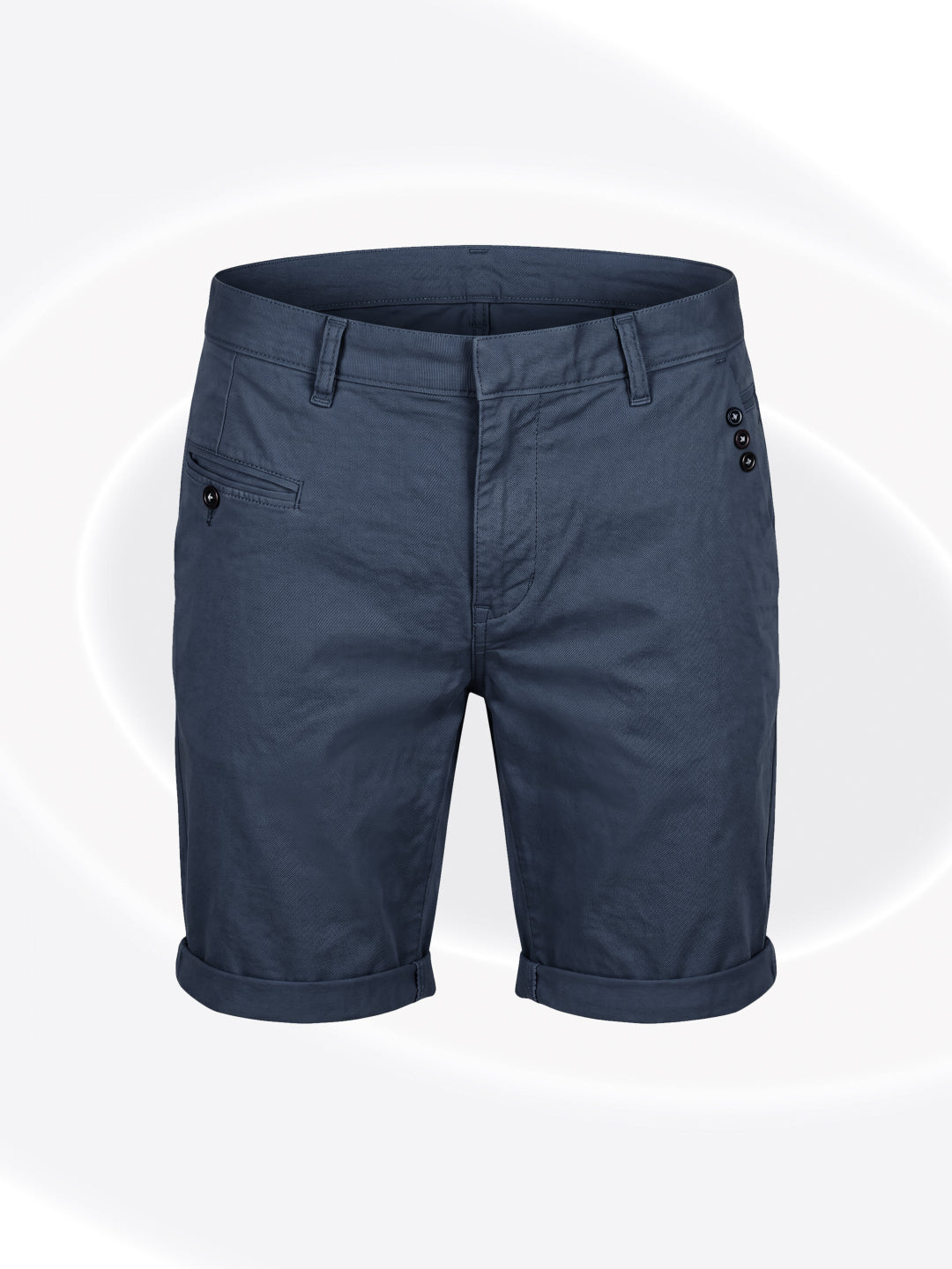 Dark blue shorts on a white background