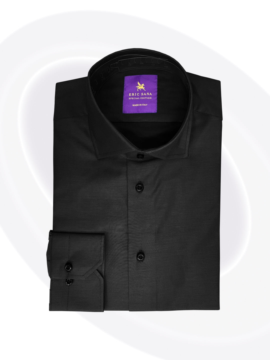 Black dress shirt folded