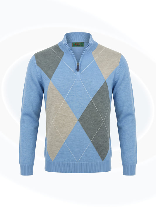 Diamond Knit Pullover Sweater