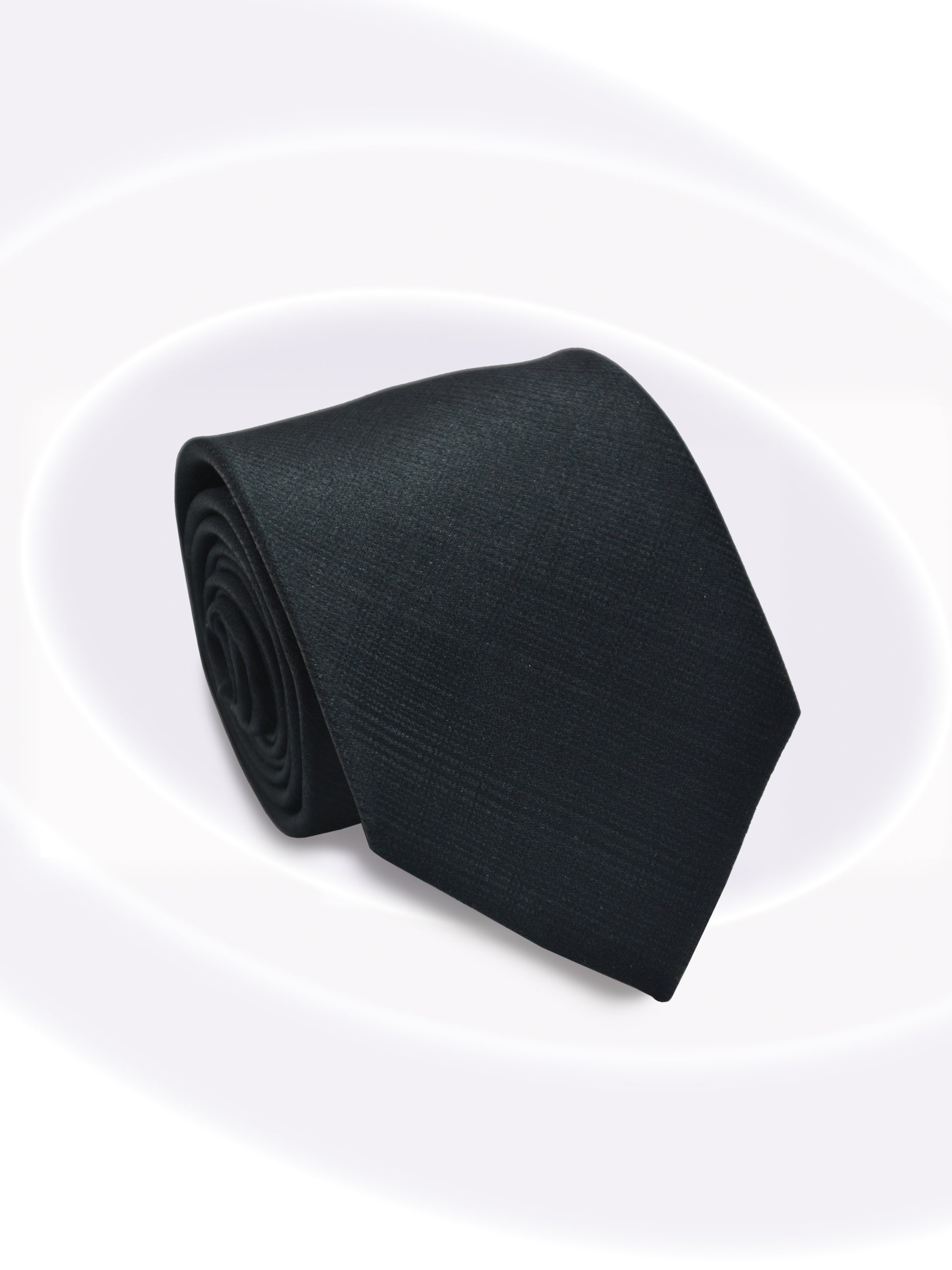 Fine Italian Silk Tie_Black_roll