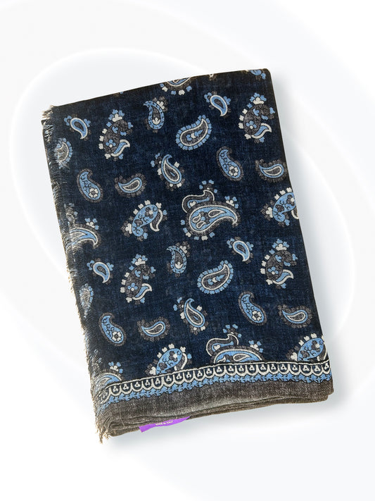 Italian Paisley Wool Scarf