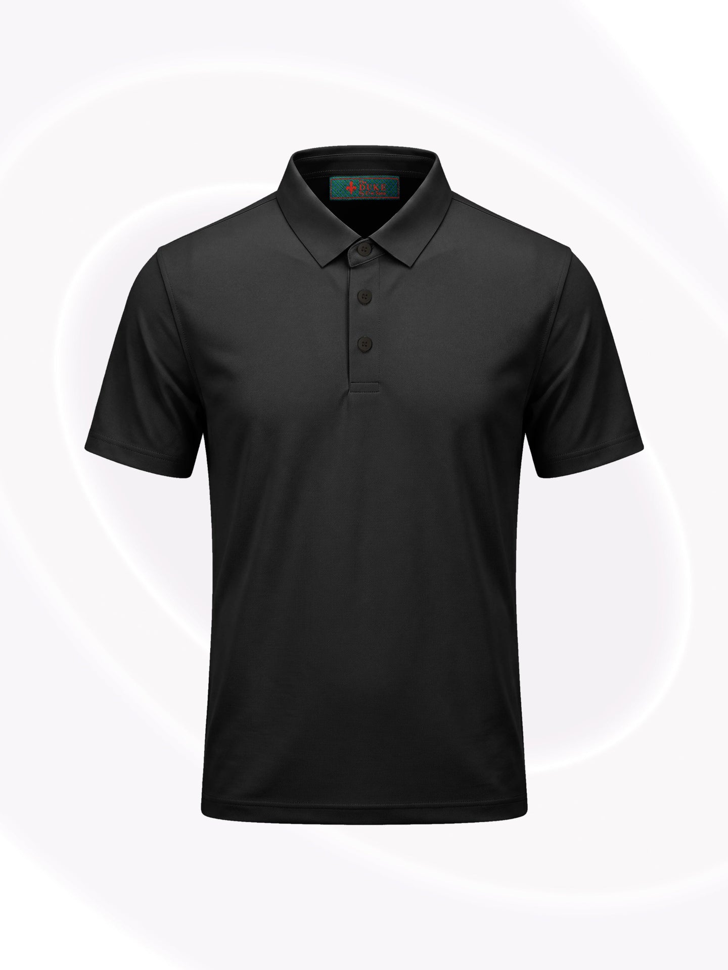 Black polo shirt