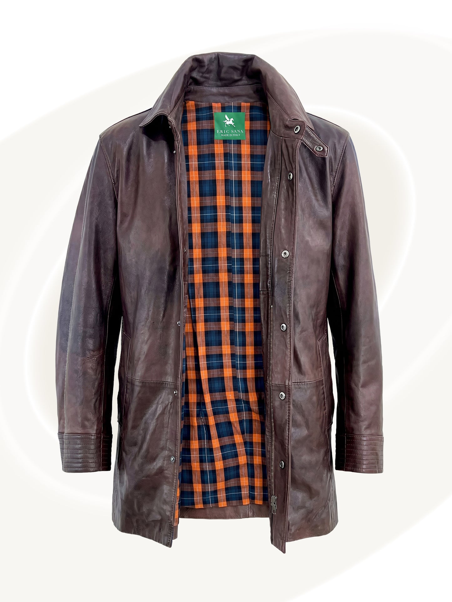 Nuvolato Leather Coat
