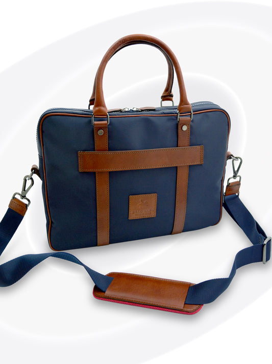 Sac pour ordinateur portable en nylon et cuir
