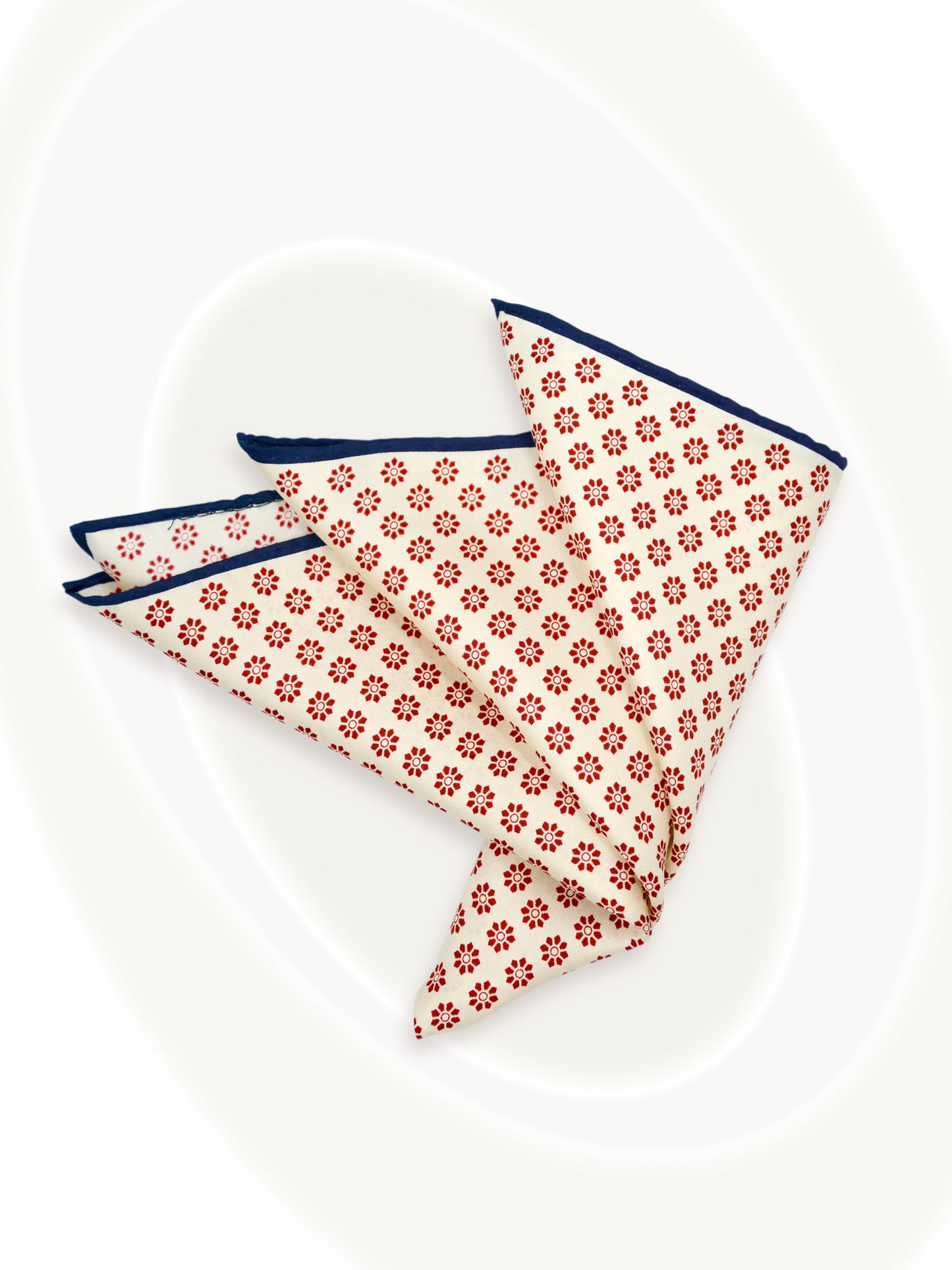 Fazzoletto da taschino rosso stampato