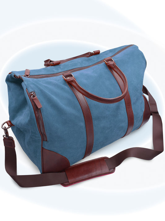 Sac de sport en daim et cuir