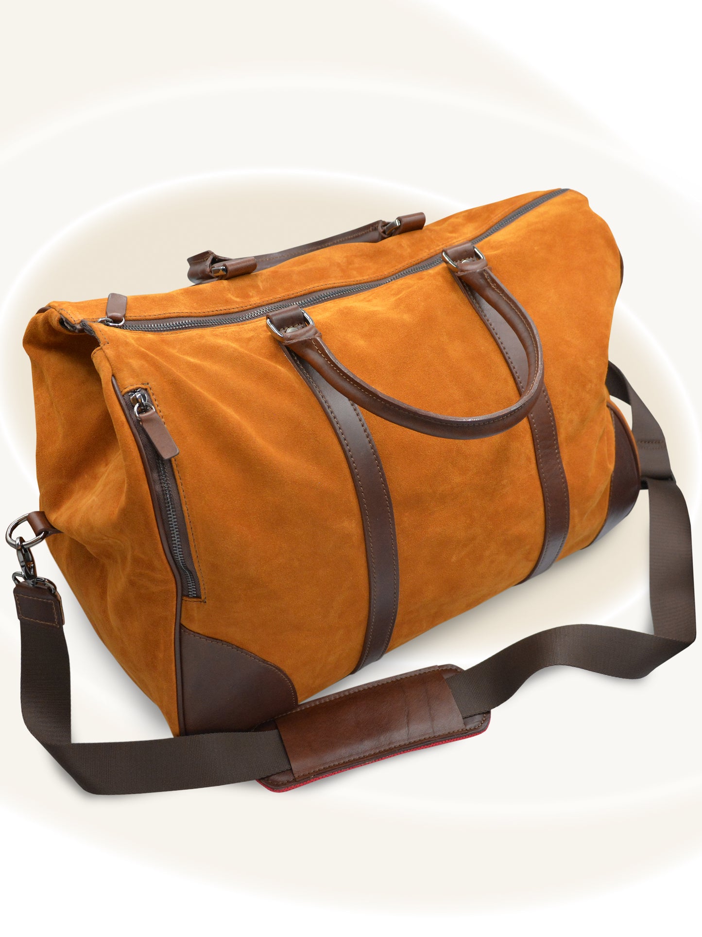 Sac de sport en daim et cuir