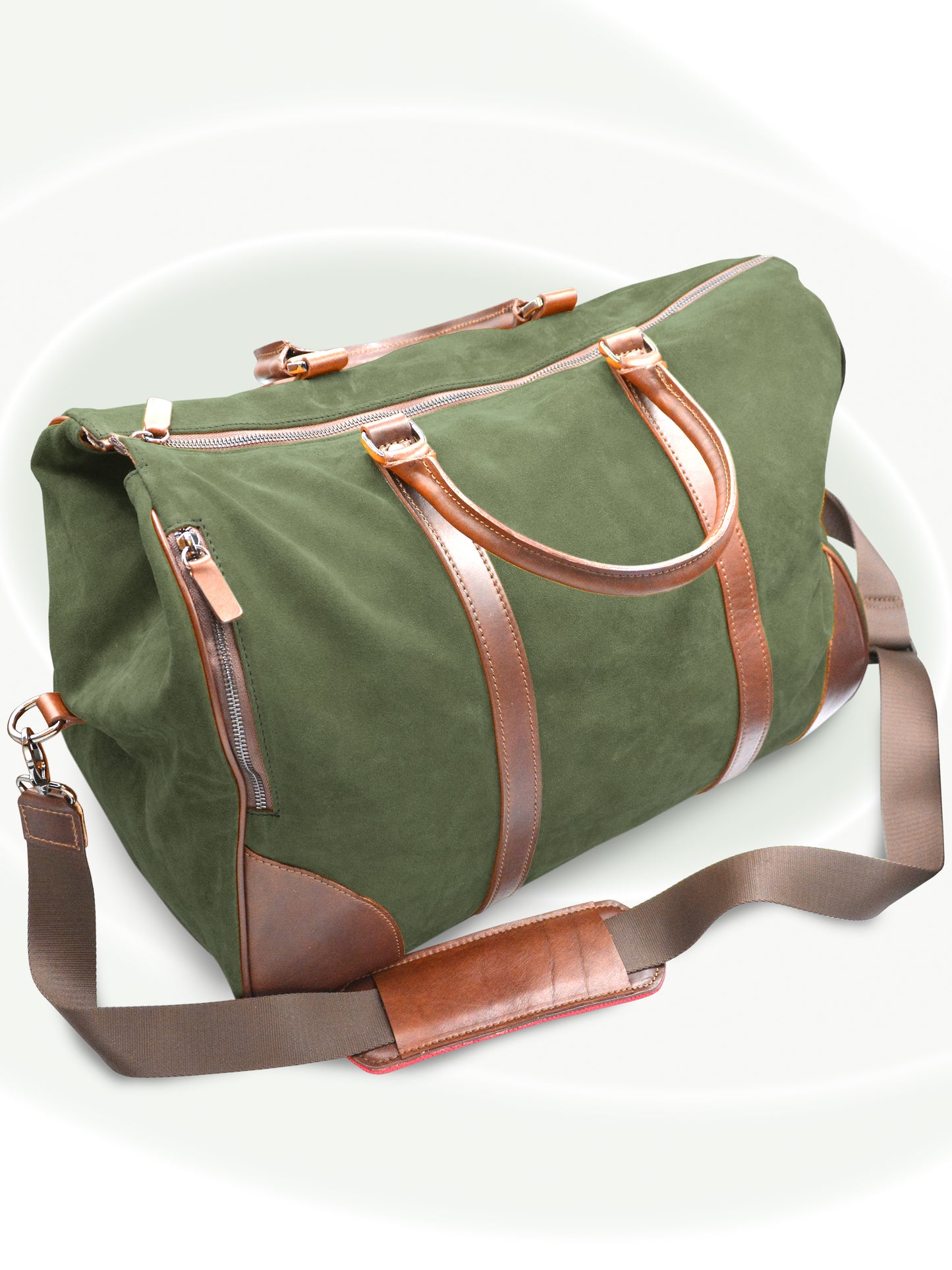 Sac de sport en daim et cuir