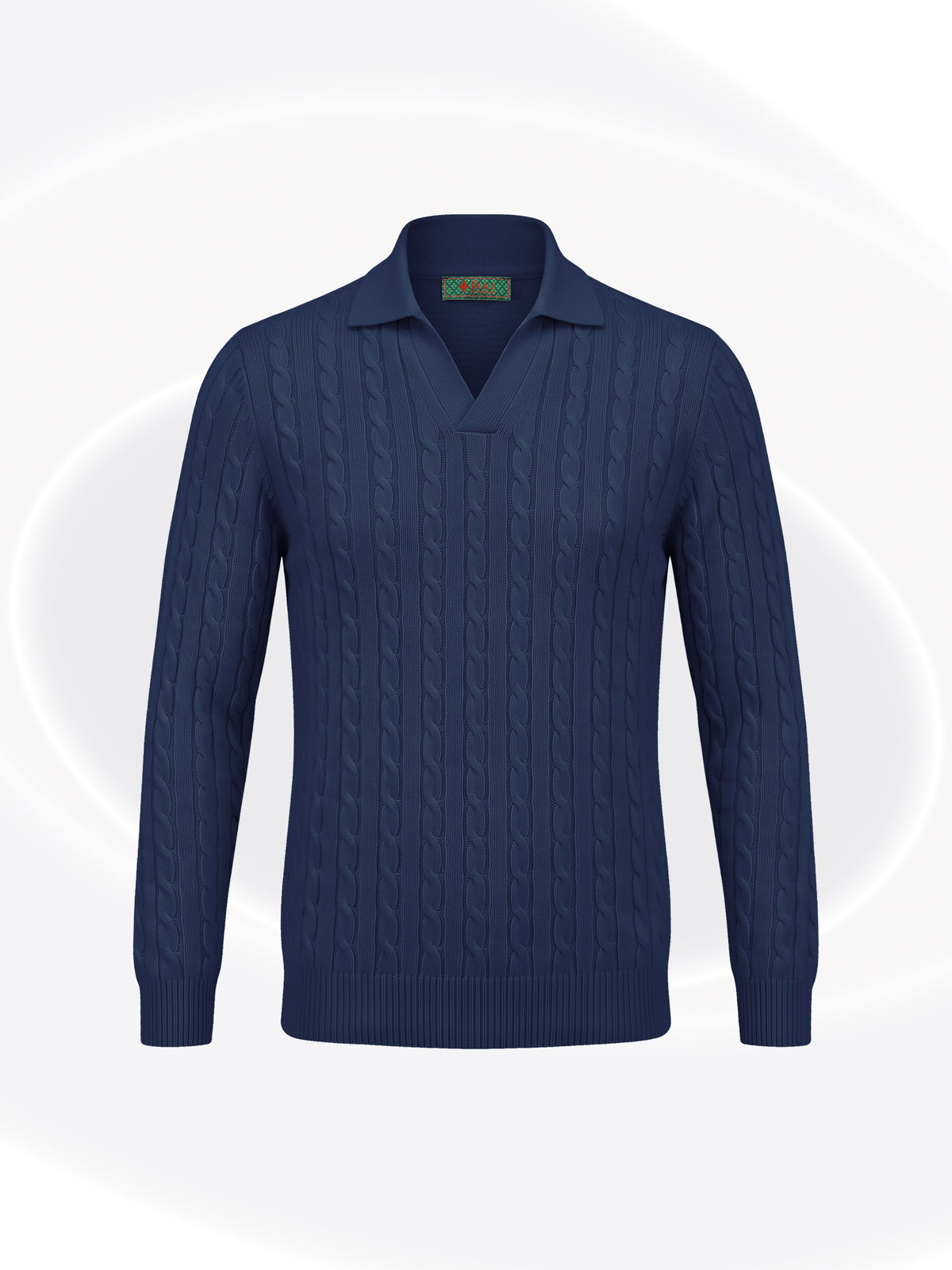 V-Cable Knit Sweater