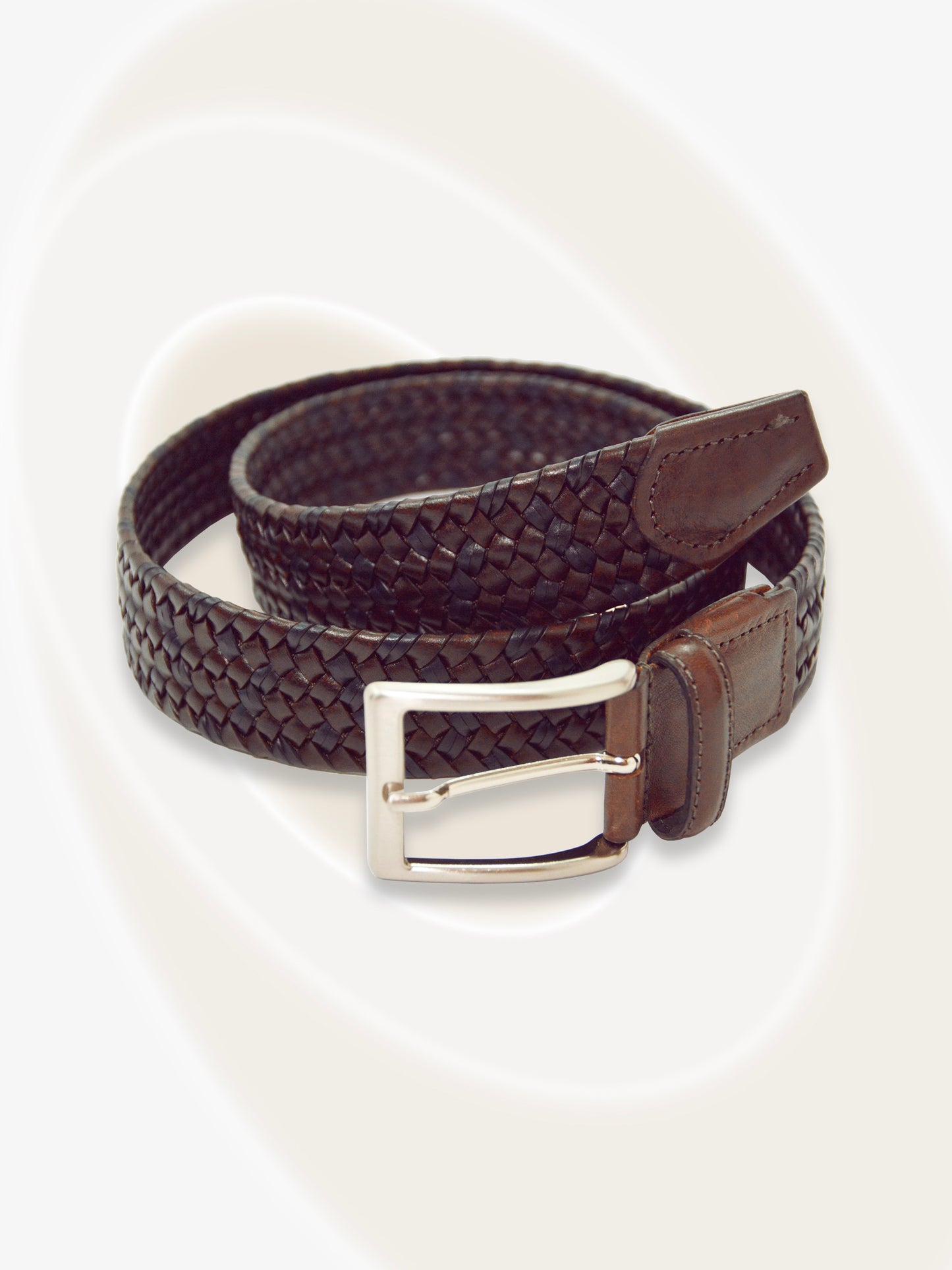 Braided Stretch Leather Belt