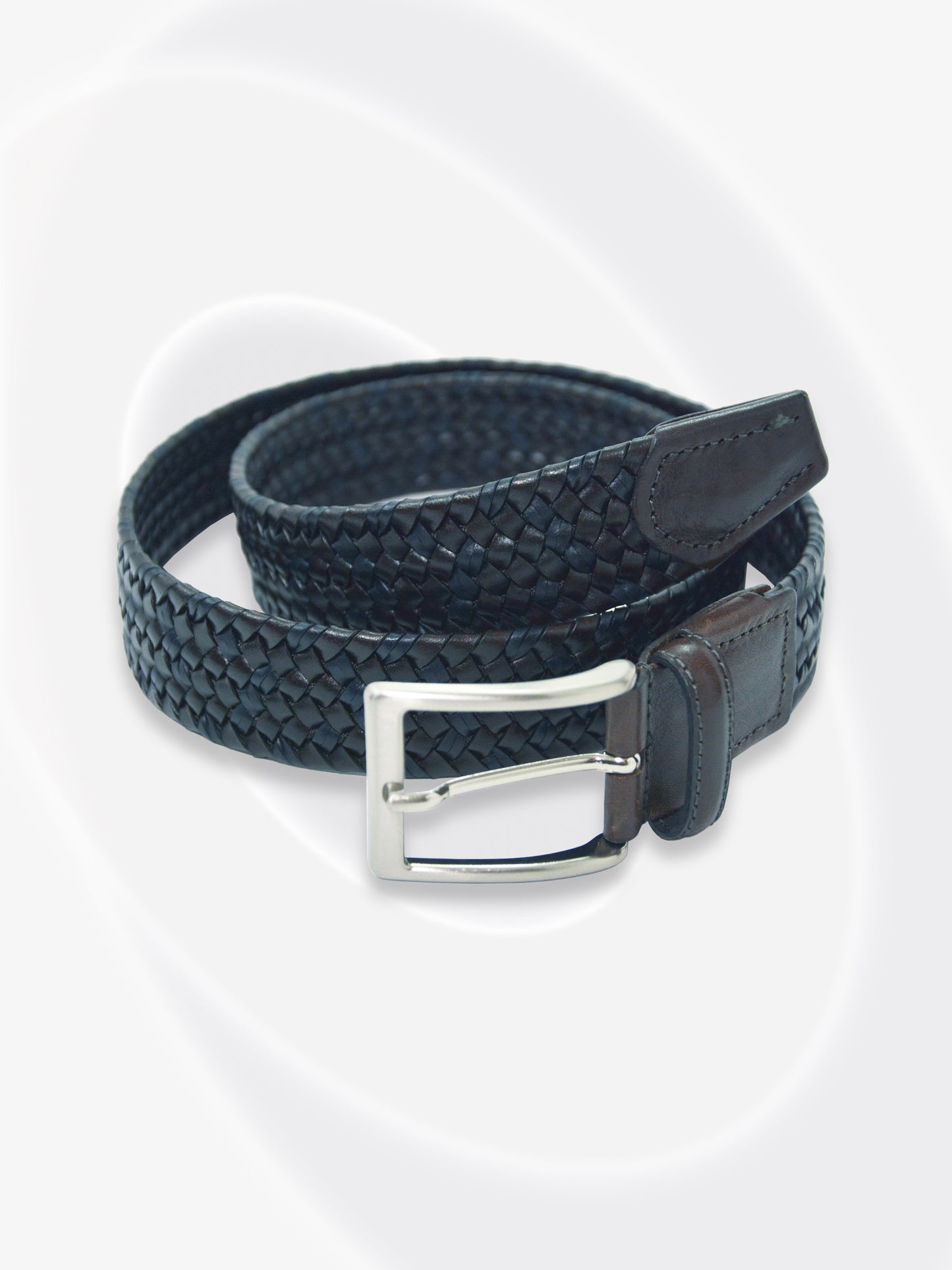 Braided Stretch Leather Belt