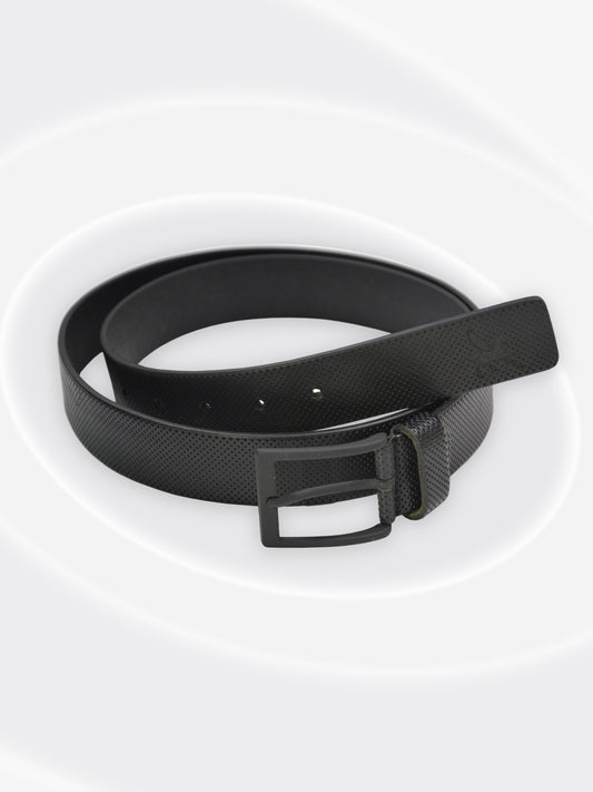 Ceinture en cuir à pois plats