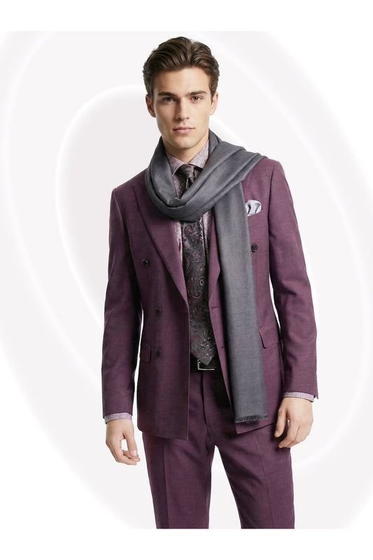 Abito Liborio Double Breasted Suit Wine