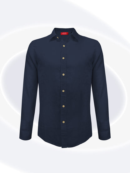 Amato Linen Shirt_Navy