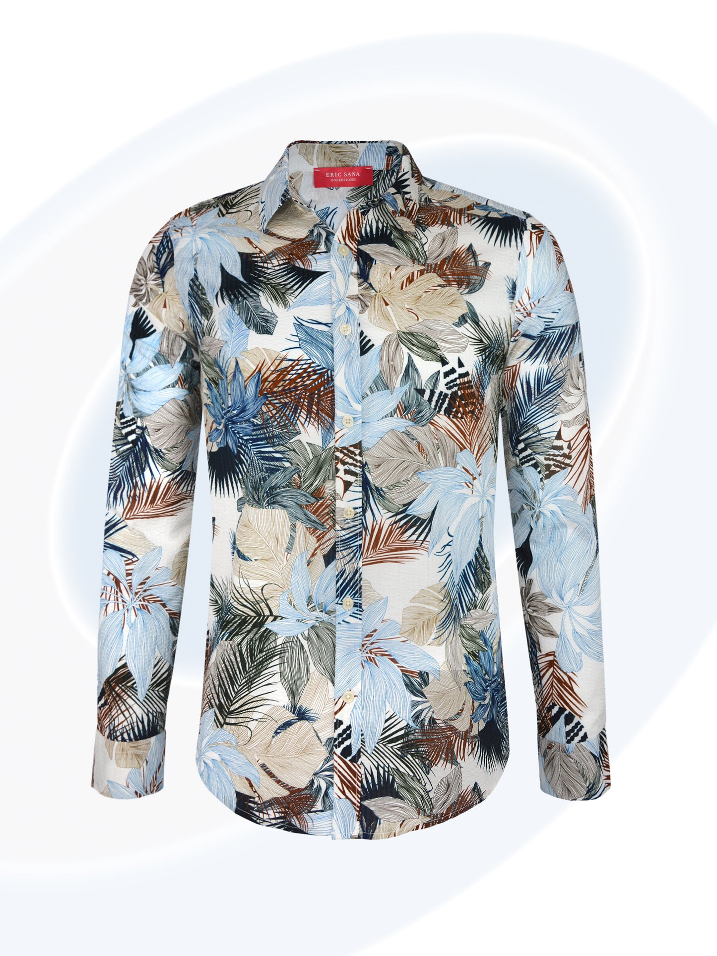 BelliniFloralShirt_SkyBrownNavy