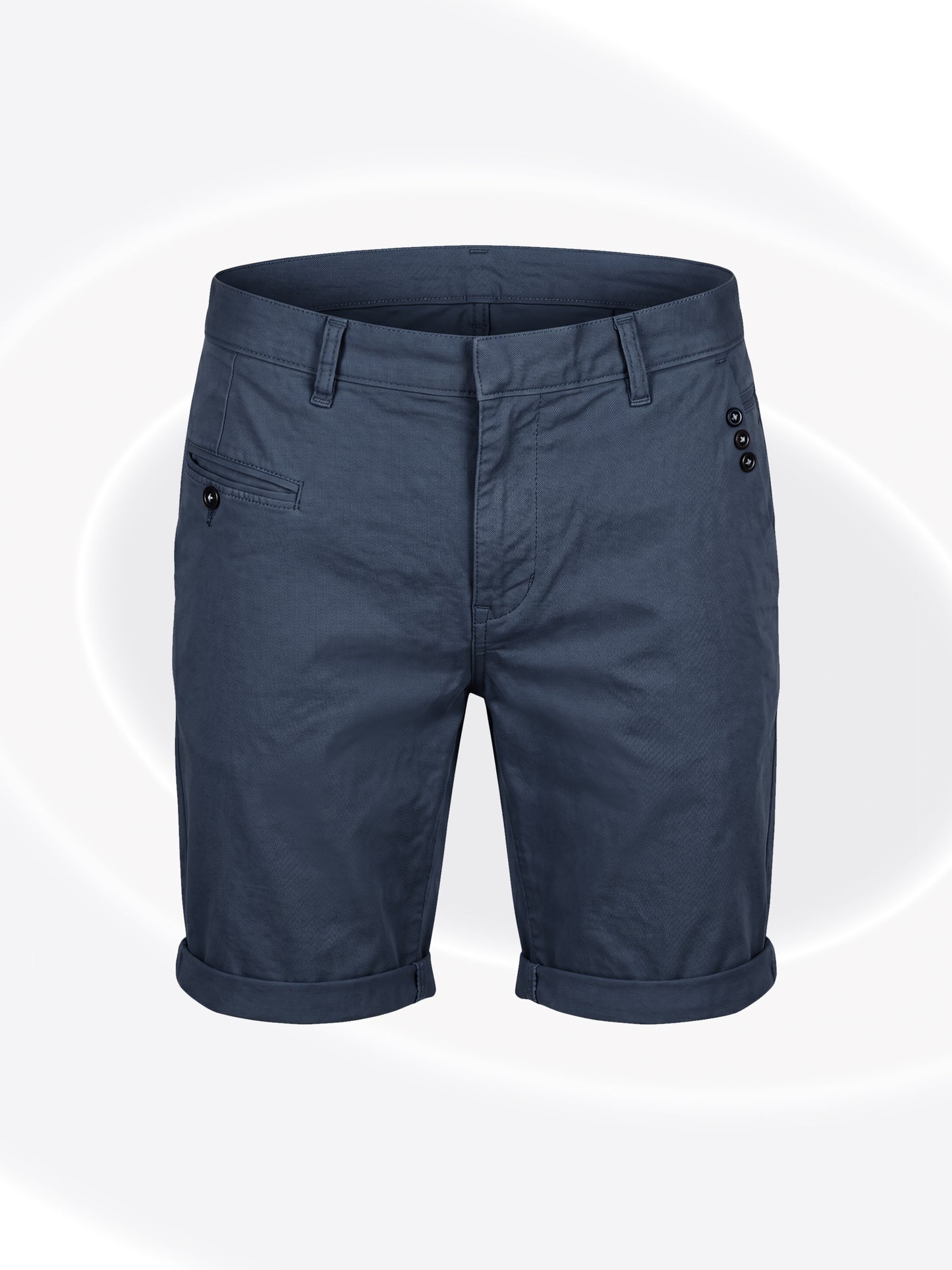 Dark blue shorts on a white background