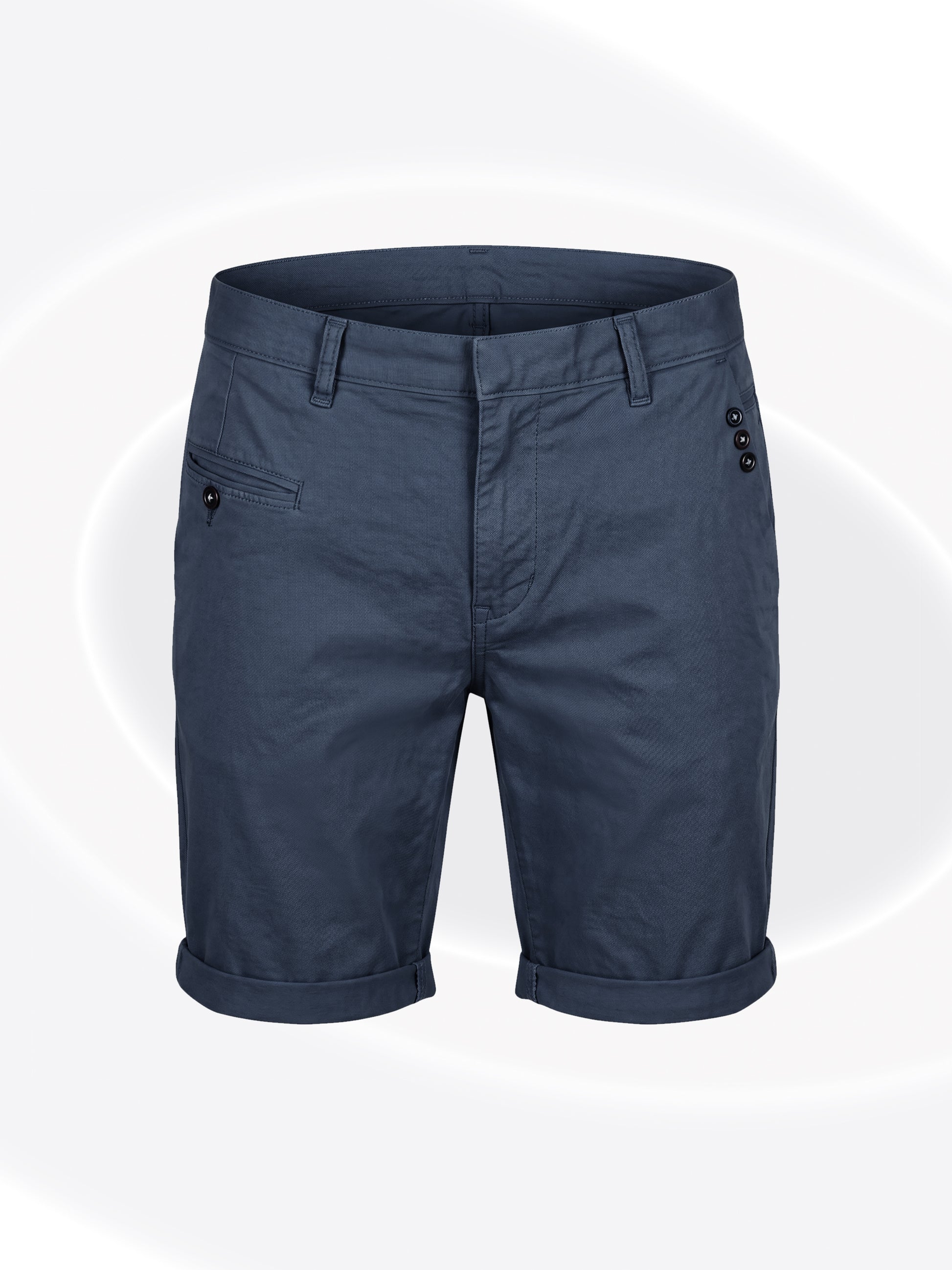 Dark blue shorts on a white background
