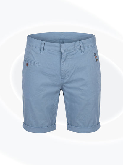 Sky blue shorts on a white background