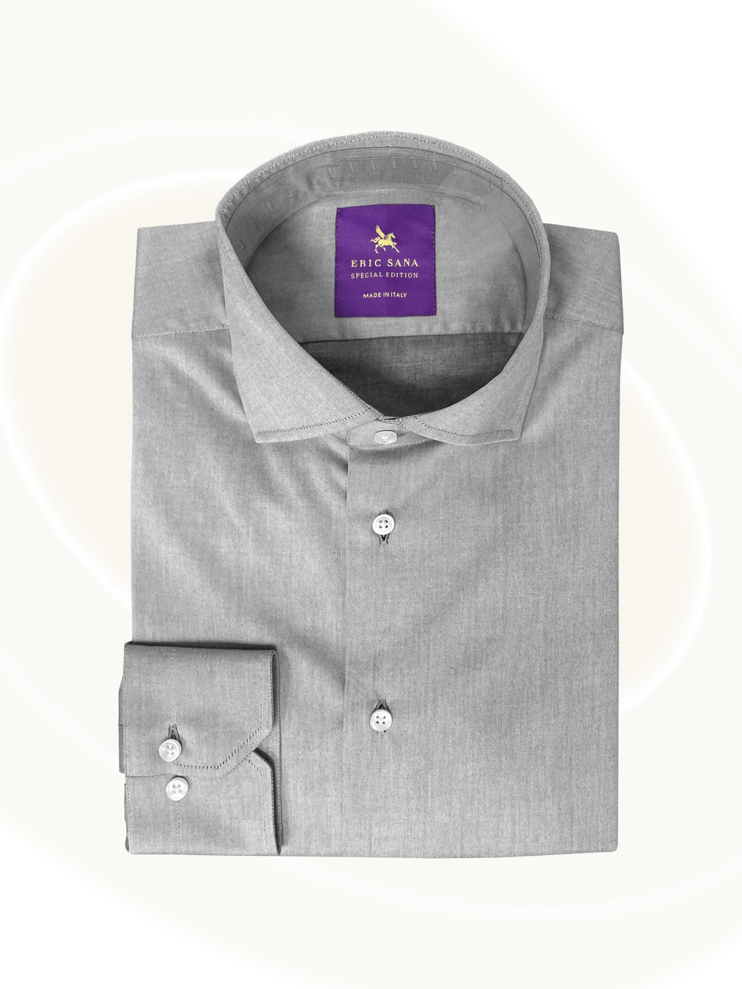 Gray dress shirt folded