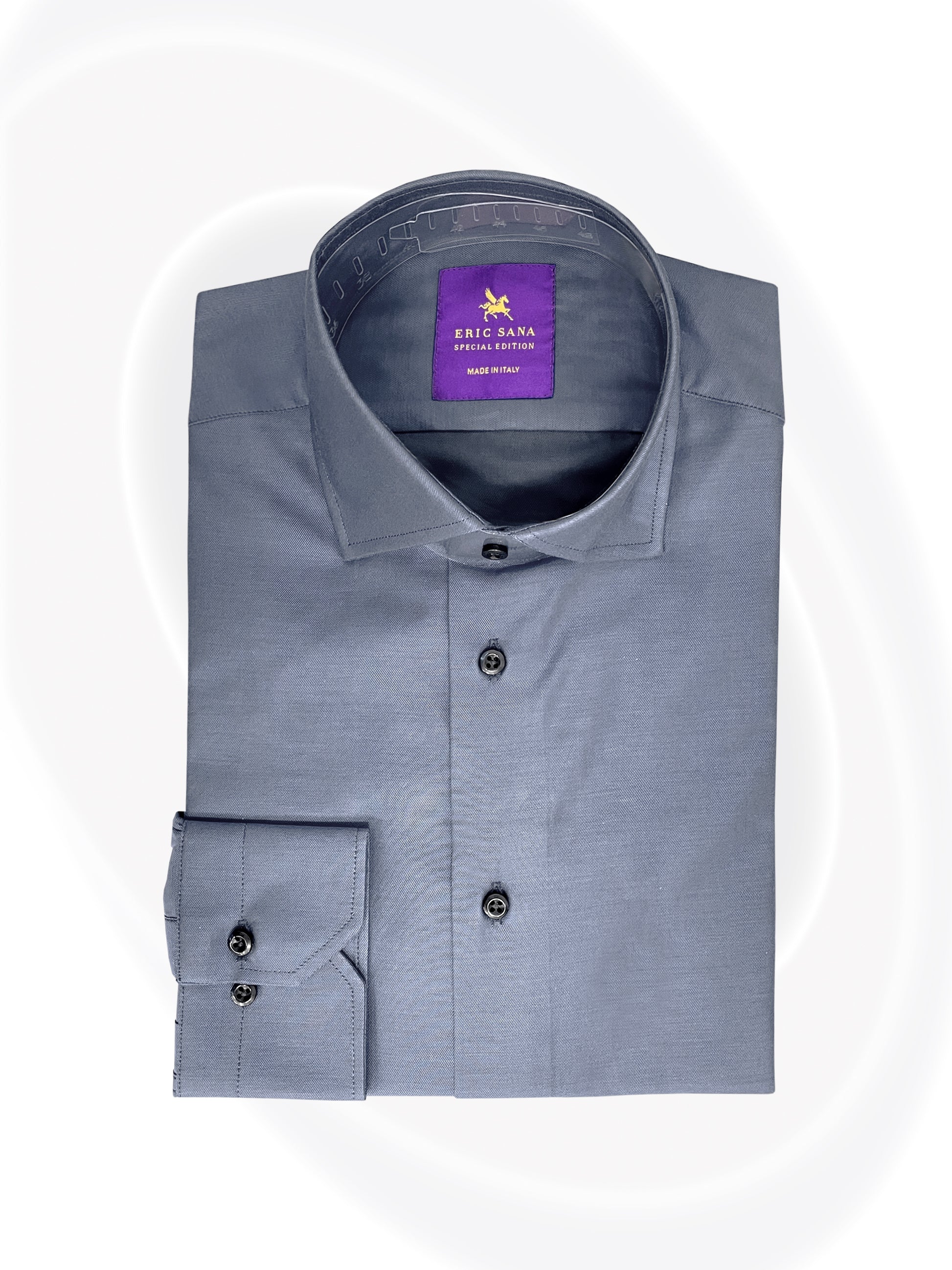 Folded gray dress shirt 