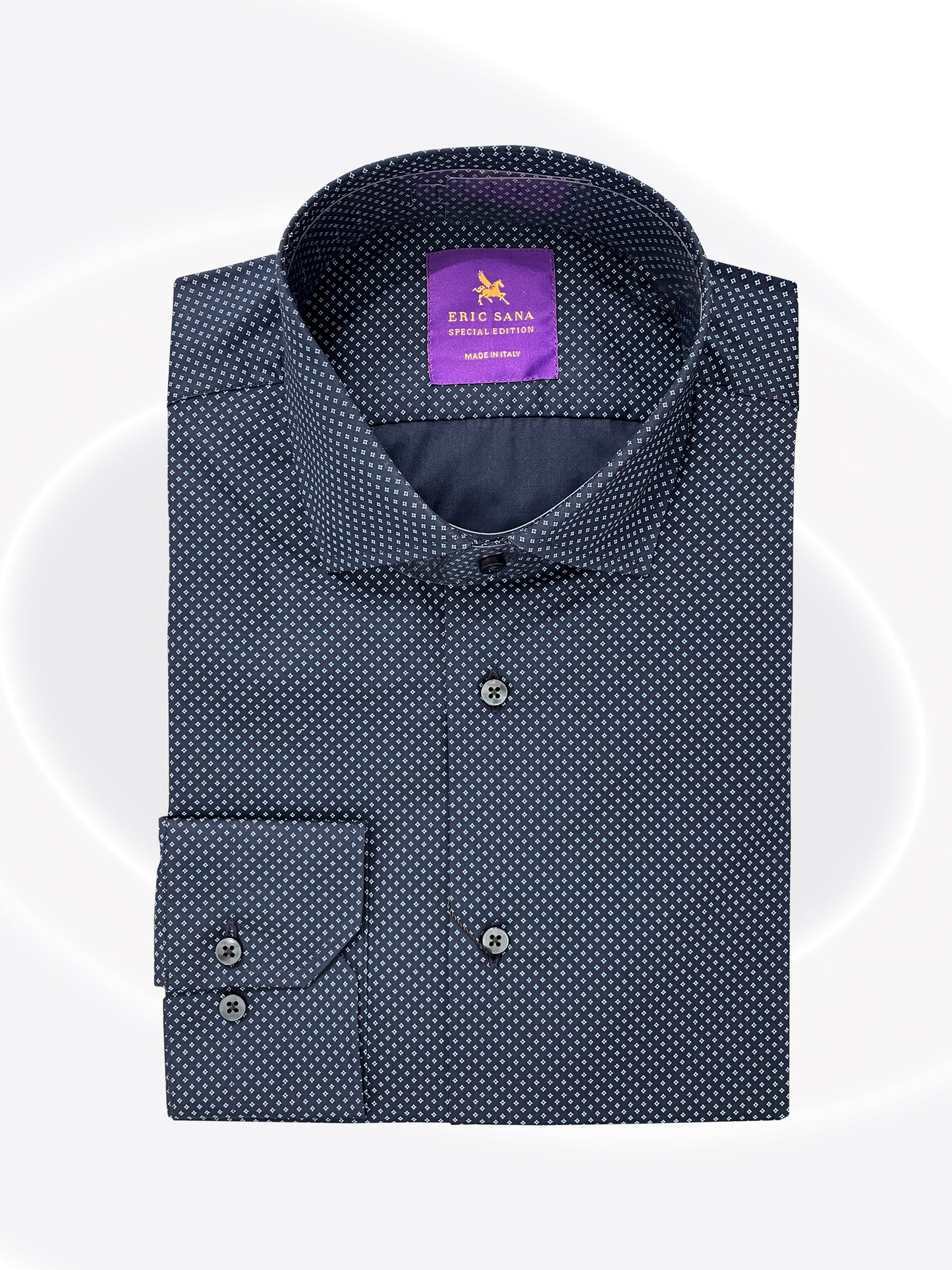 Folded navy blue dress shirt 