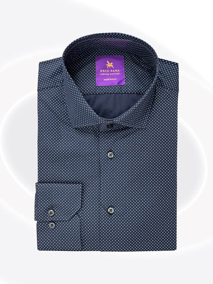 Folded navy blue dress shirt 