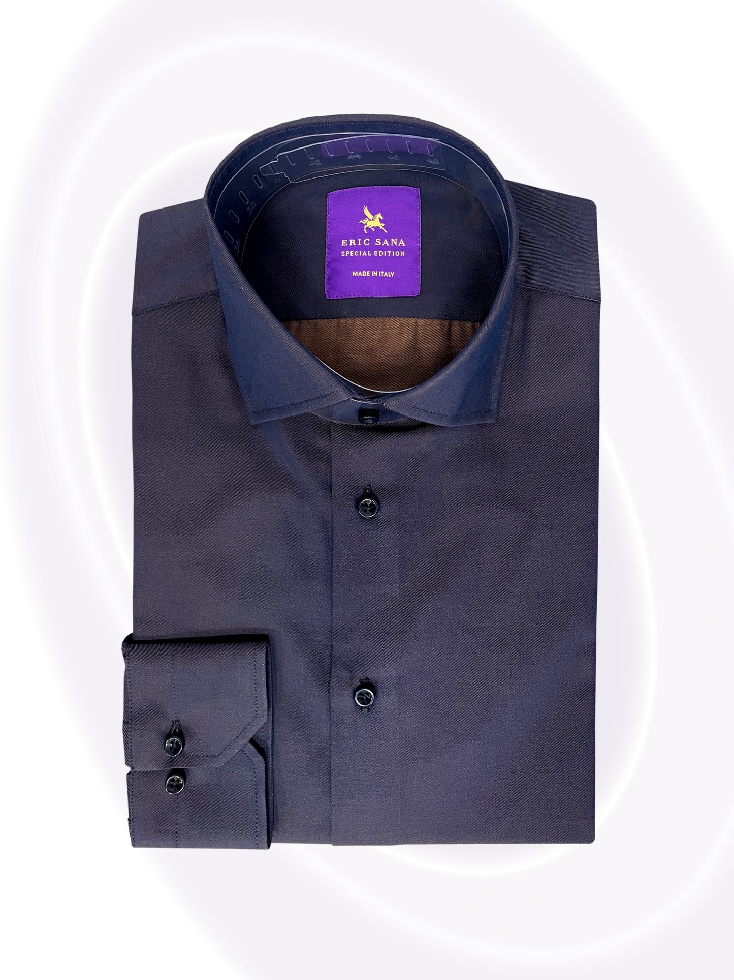 Folded dark blue shirt folded