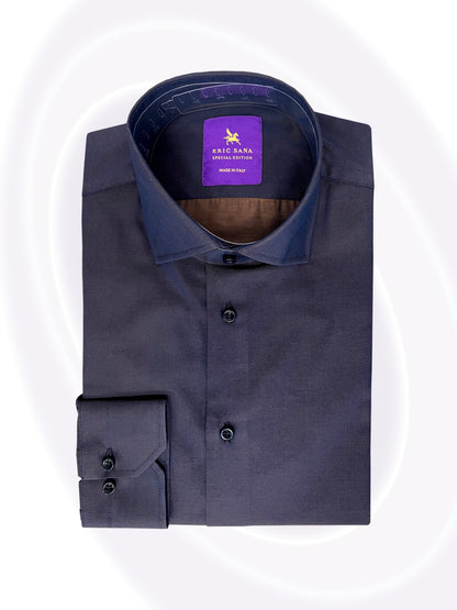 Folded dark blue shirt folded