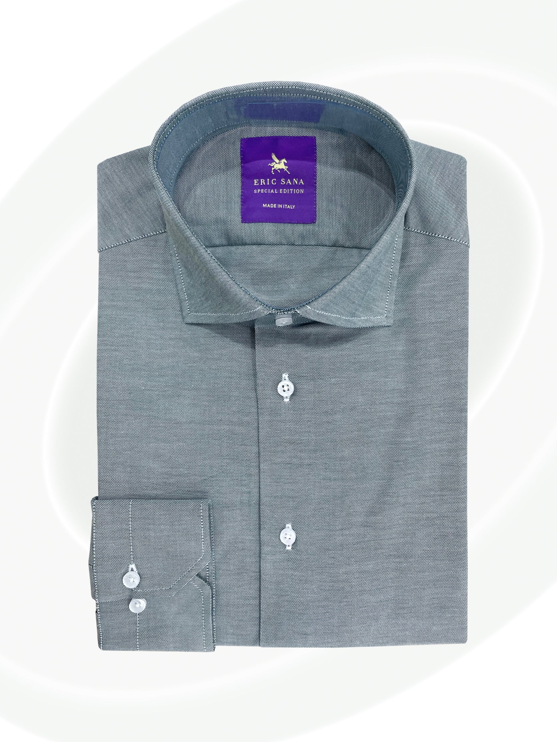Green dress shirt folded