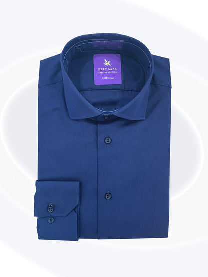Blue dress shirt folded