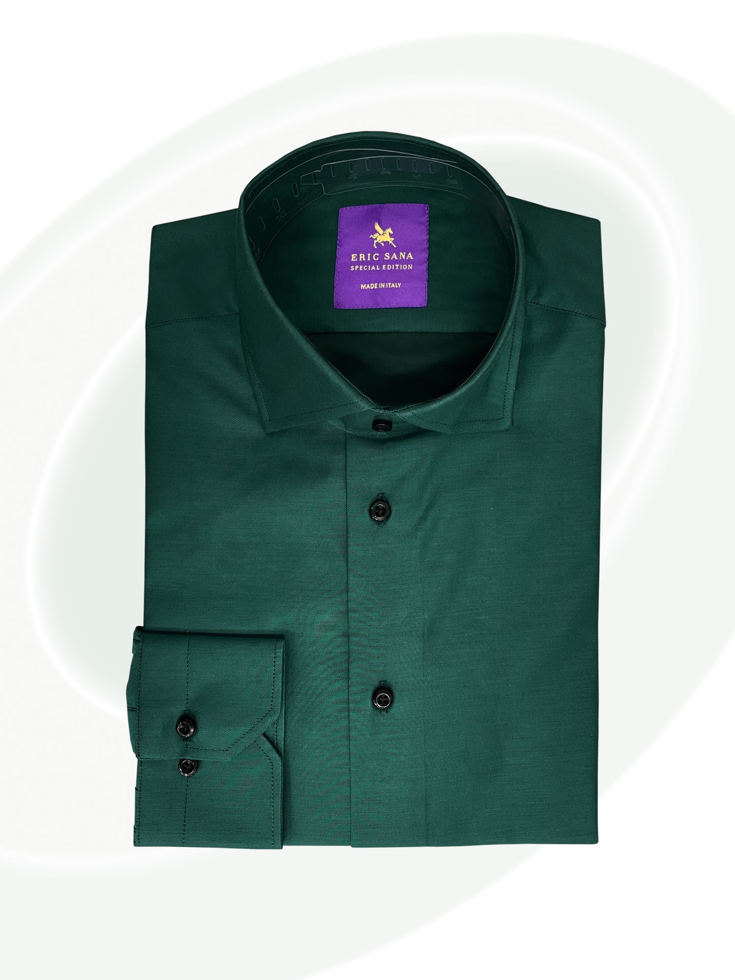 Green dress shirt folded