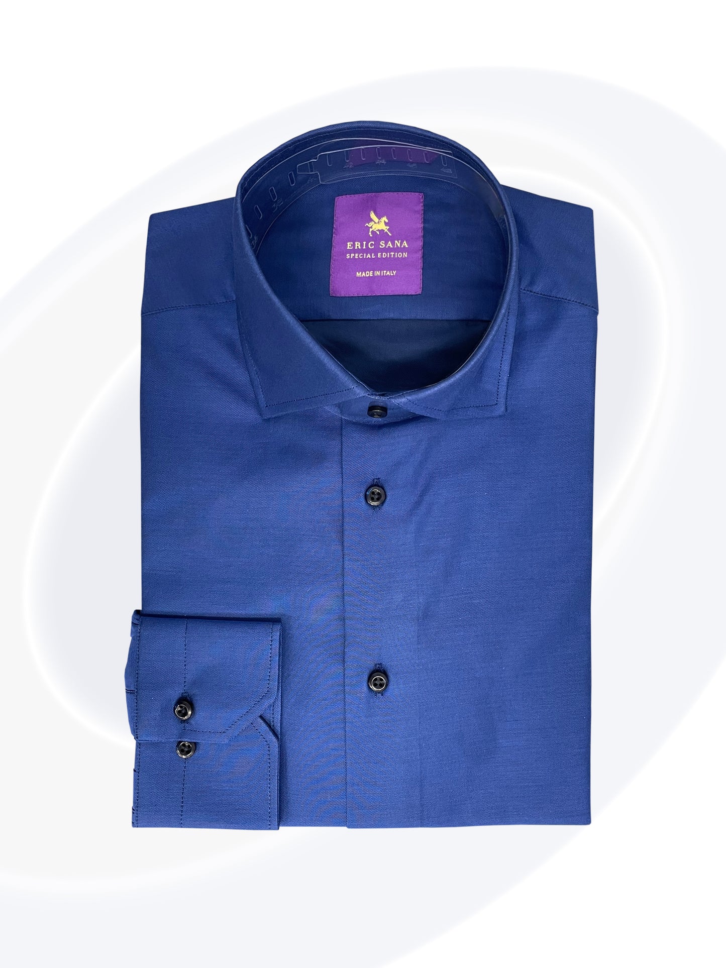 Blue dress shirt folded