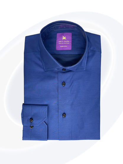 Blue dress shirt folded