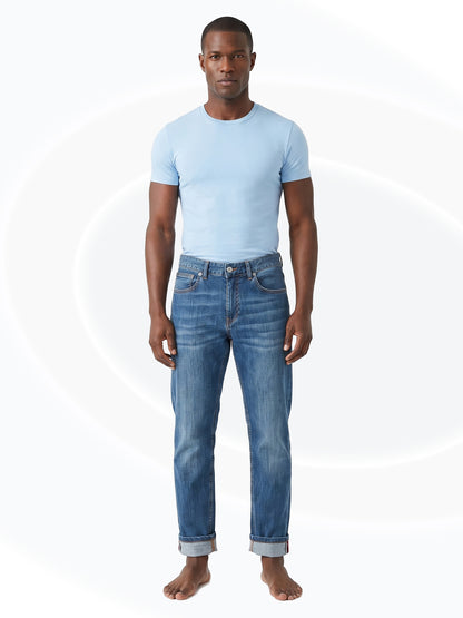 Cotton Straight Jeans