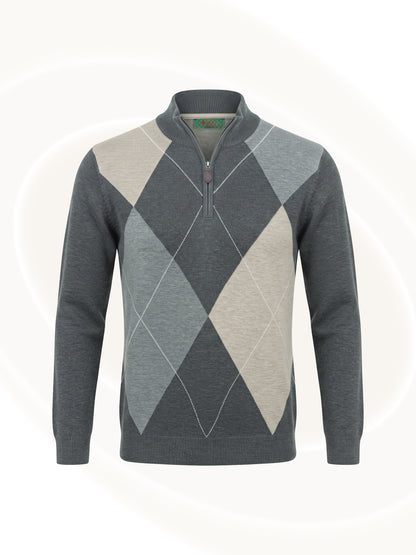 Diamond Knit Pullover Sweater