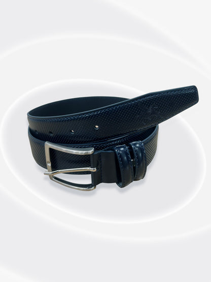 Stitched Dotted Leather  Belt