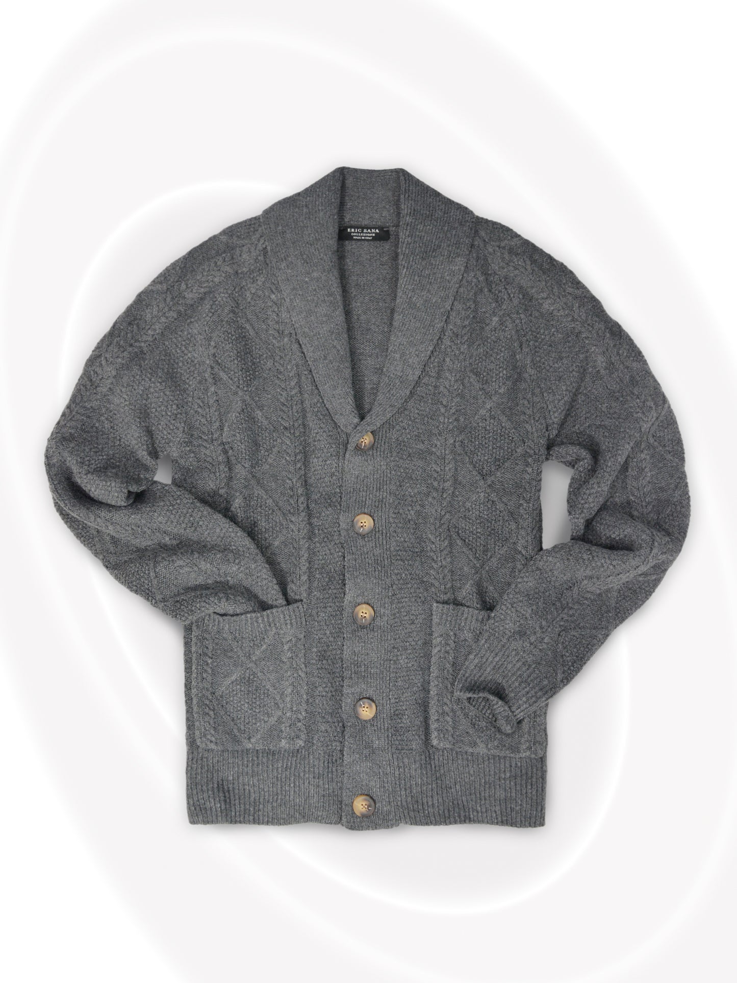 PLAIN SHAWL NECK CARDIGAN