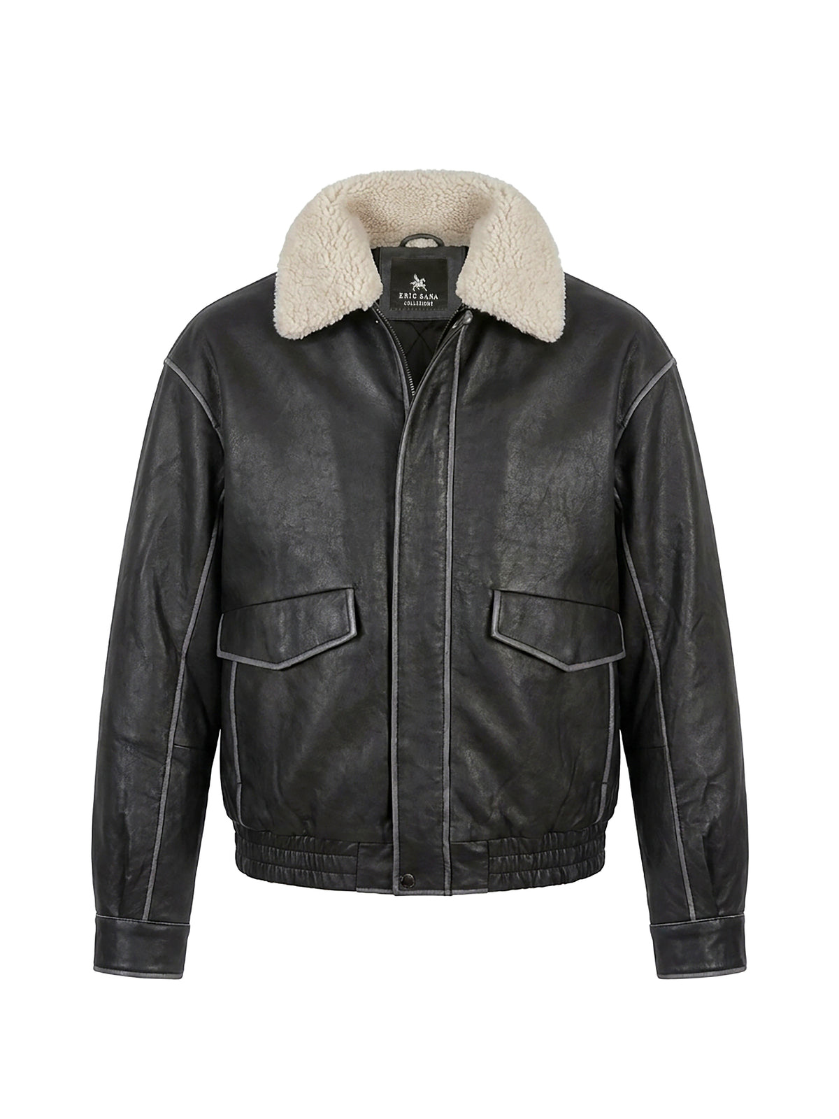 EcoPelle Leather Jacket-Charcoal