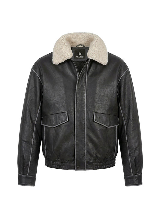 EcoPelle Leather Jacket-Charcoal
