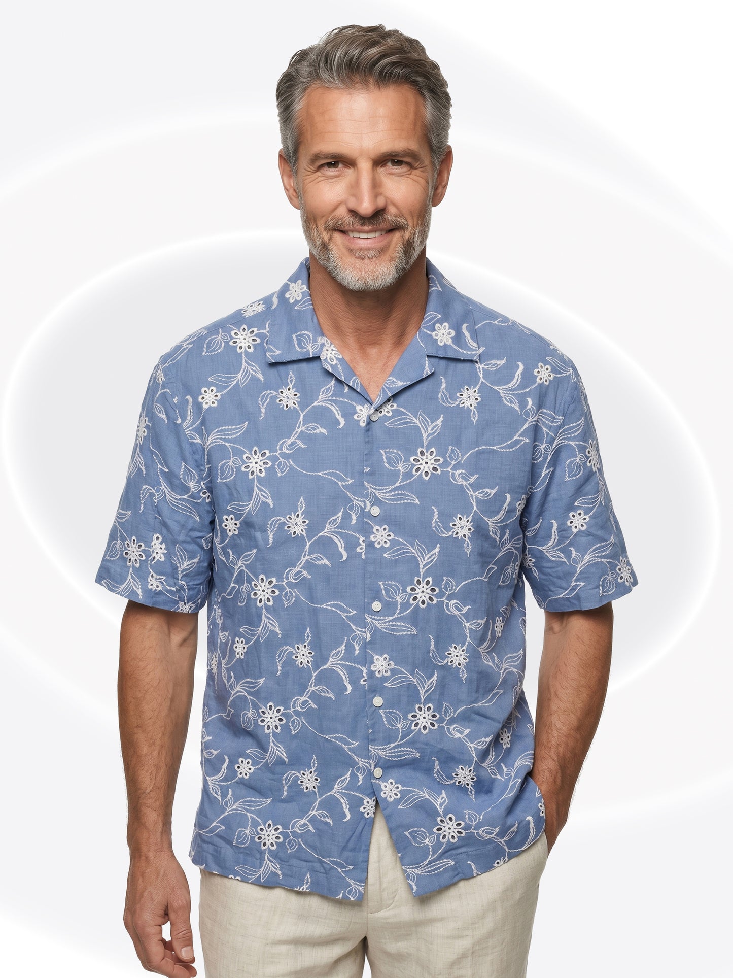 Embroidered Allacciato Polo