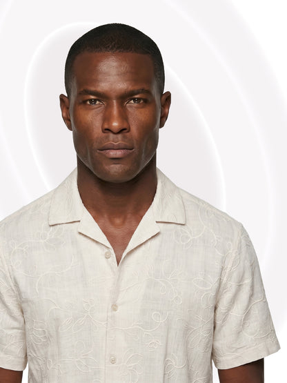 Embroidered Allacciato Polo