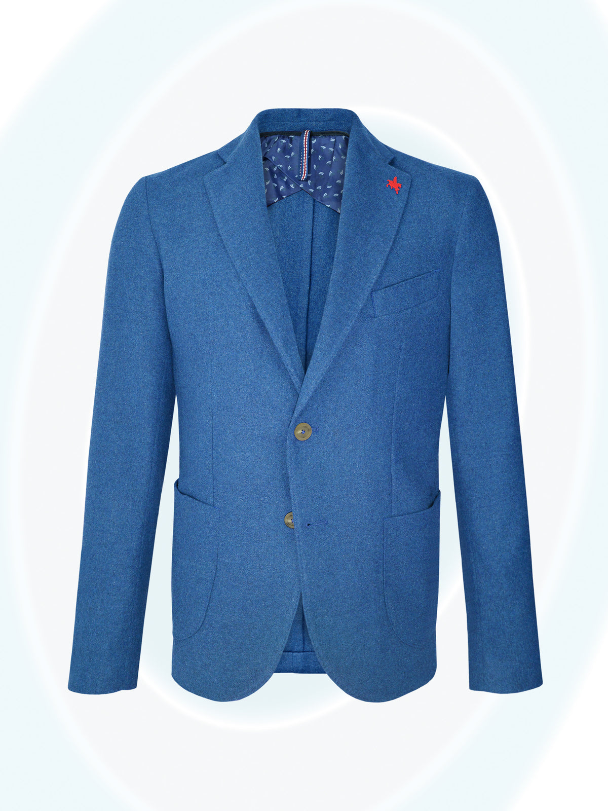 Faver Two-Tone Blazer Blue Turquoise