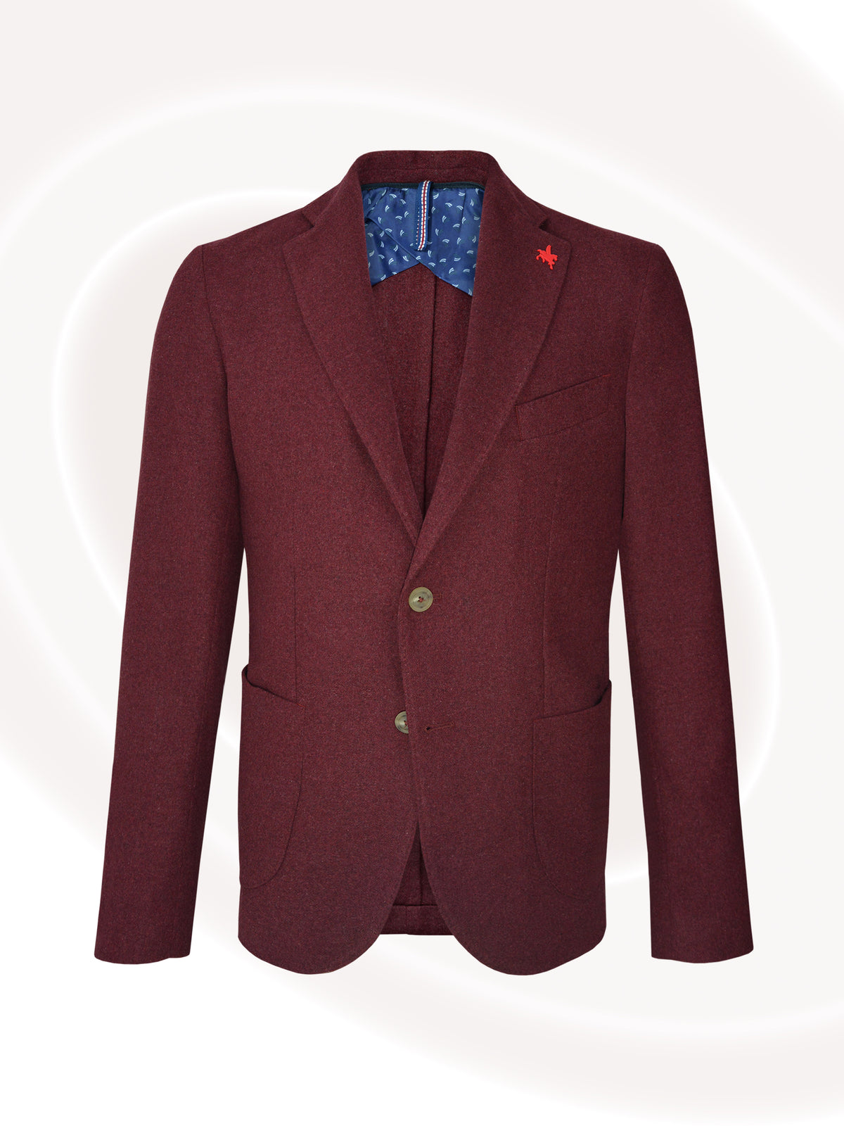 Faver Two-Tone Blazer Wine & Navy