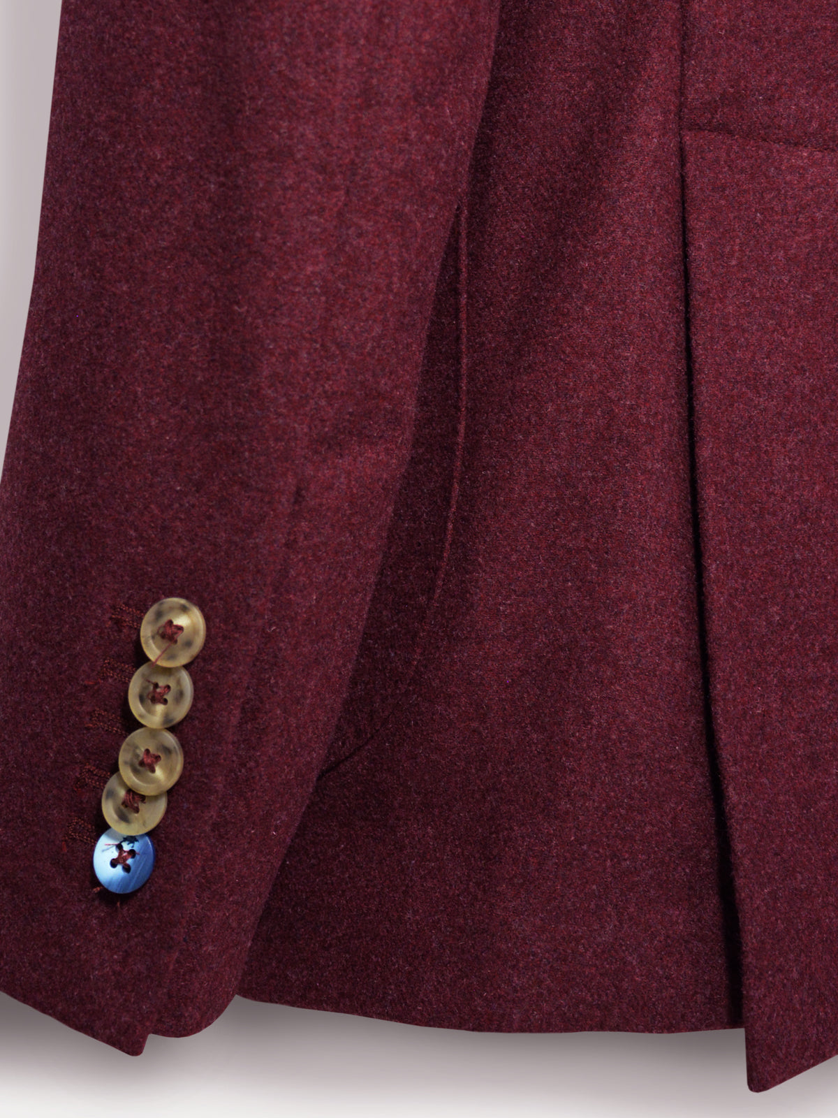 Faver Two-Tone Blazer Wine & Navy Detail Cuff