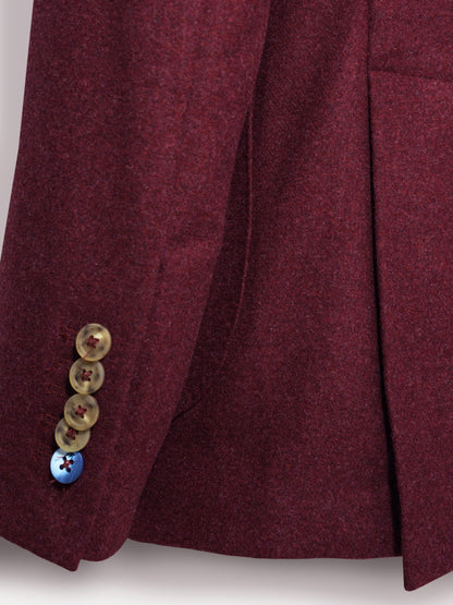 Faver Two-Tone Blazer Wine & Navy Detail Cuff