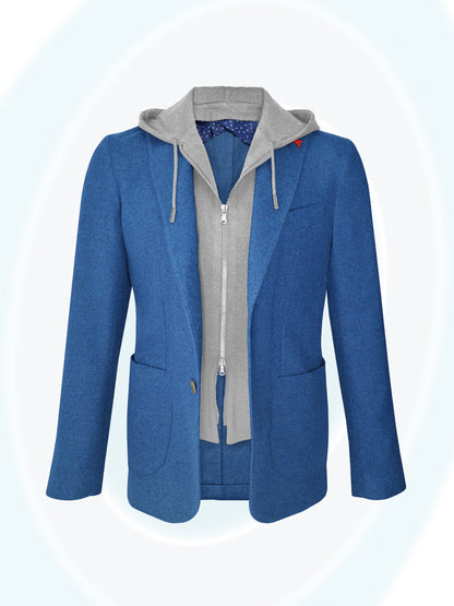 Faver Two-Tone Hoodie Blue Turquoise
