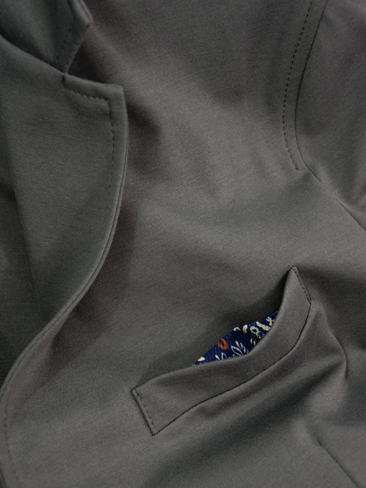 Giacca Boselli Matte Gray Chest Pocket
