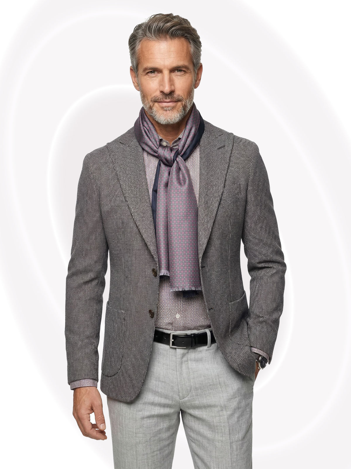 Giacca_Piccioni_Brown Gray on model