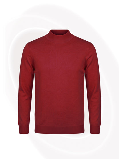 Gian Mock Neck Dark Burgundy